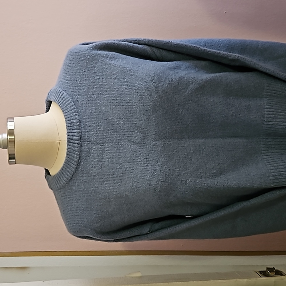 Dusty Blue oversized cropped sweater. Size Med.